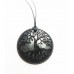 Pendant with engraving "Tree of life" Of Mineral Shungite 50mm